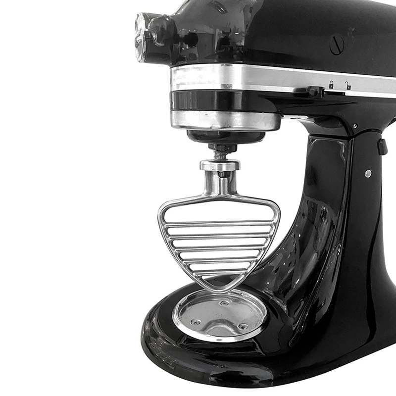 For Kitchenaid 4.5-5QT Tilt Head Stand Mixer Pastry Beater & Secure Fit Pouring Shield Attachment Stainless Flat Beater, Durable