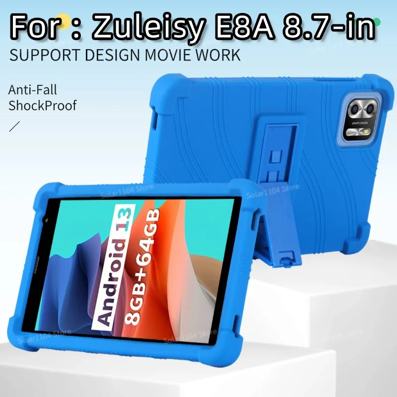 For Zuleisy E8A 8.7-inch Android 13 Tablet Shock Resistant Sleeve Tablet Case Silicone Soft Case
