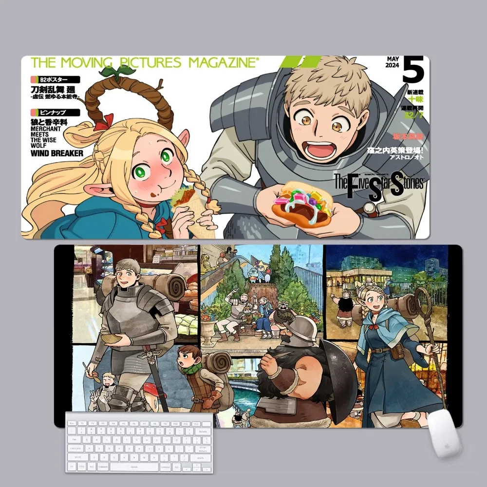 

Delicious In Dungeon Mousepad INS Tide Large Cartoon Anime Gaming Mouse Pad Keyboard Mouse Mats Desk Mat Accessories