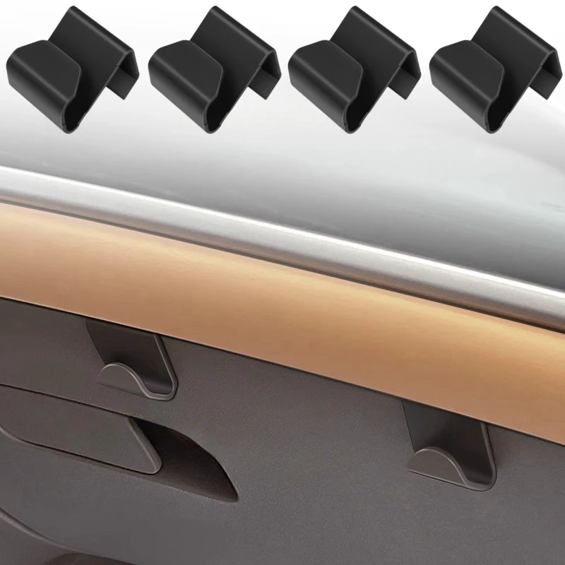 

4 шт. мини-крючок для хранения автомобиля - компактный настенный органайзер для зажимов для перчаточного ящика, вешалки с застежкой, аксессуары для салона автомобиля