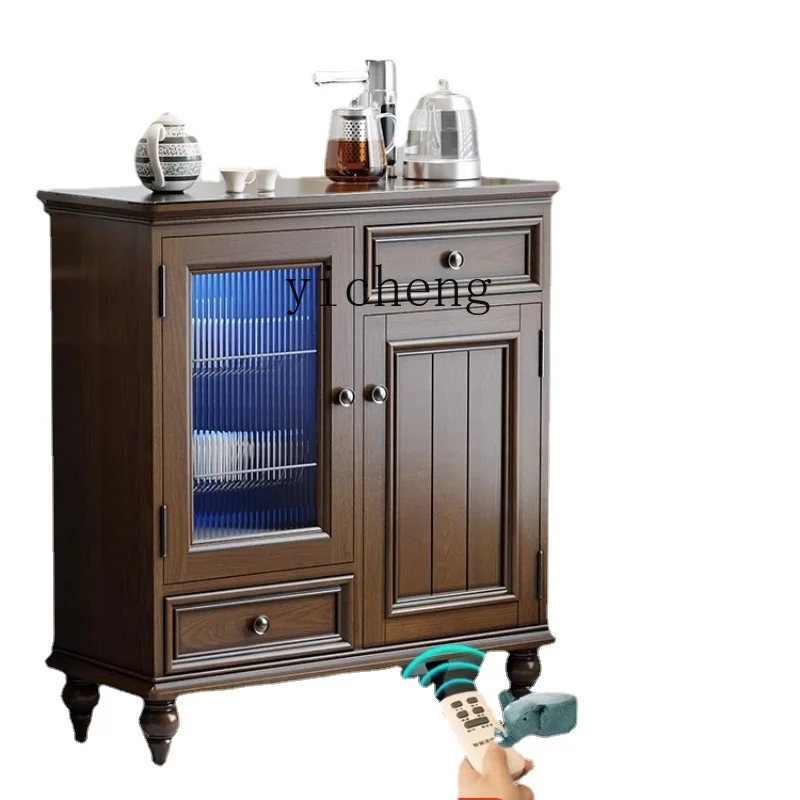 Xl Smart Solid Wood Tea Machine Water Dispenser Sideboard Cabinet Bottom Bucket Disinfection Cabinet