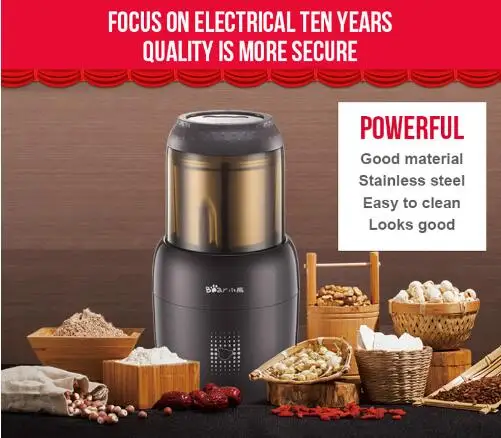 Маленькая многофункциональная пищевая мельница, шлифовальный станок, домашняя портативная мельница из нержавеющей стали, 200 г, мельница для трав, орехов, кафе