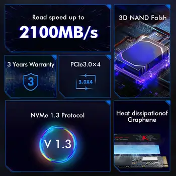 HUADISK SSD NVME M2 PCI Gen3 pevný disk 128 GB 256 GB 512 GB 1 TB interní pevný disk pro notebook a stolní počítač 10 nejlepší prodej 8TB M2 SSD - №10