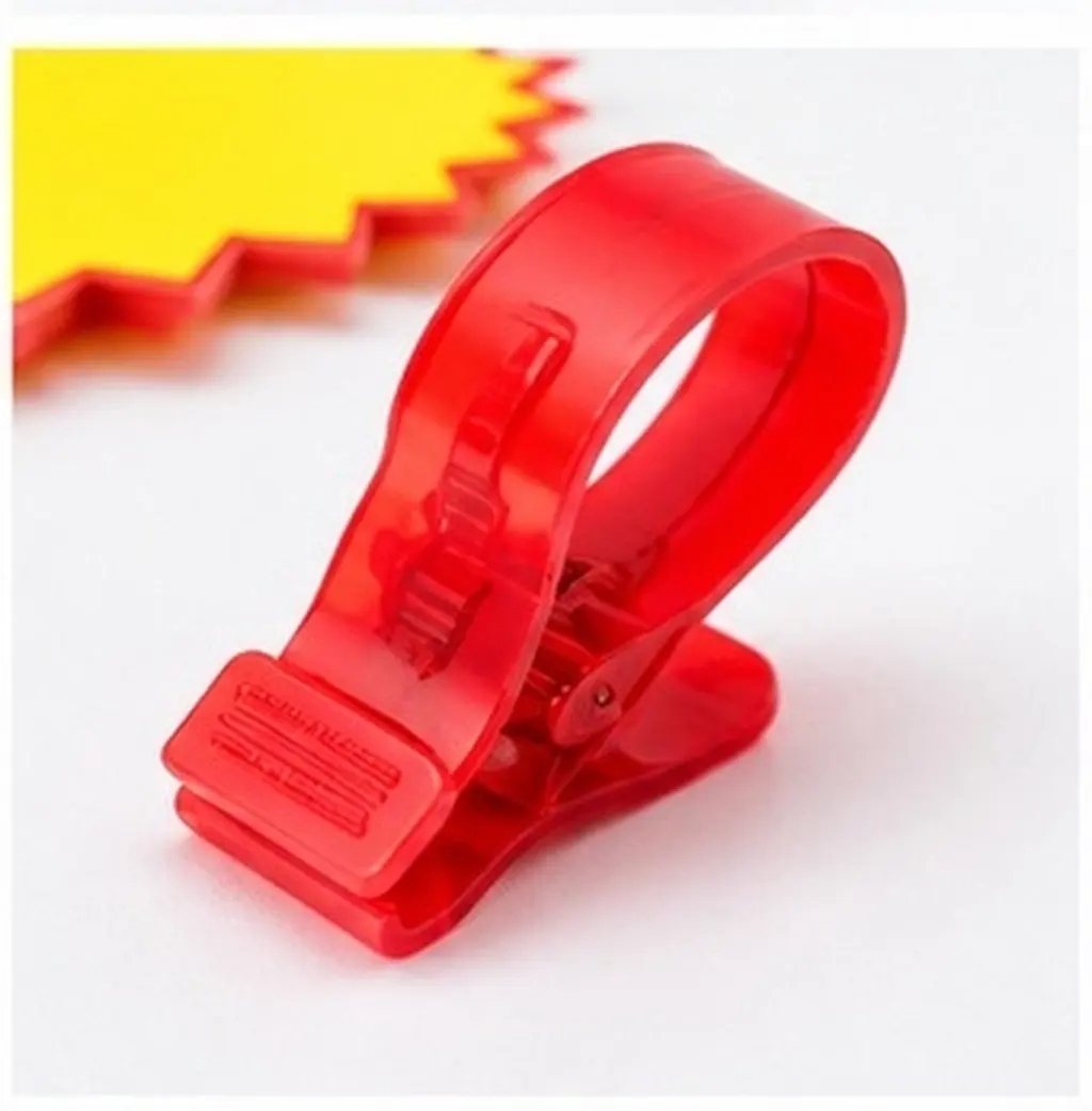 100Pcs 11x6cm Sturdy Paper Price Tags Bright Color Shelf Display Sign Display Stand for Market Supermarket Price Lable