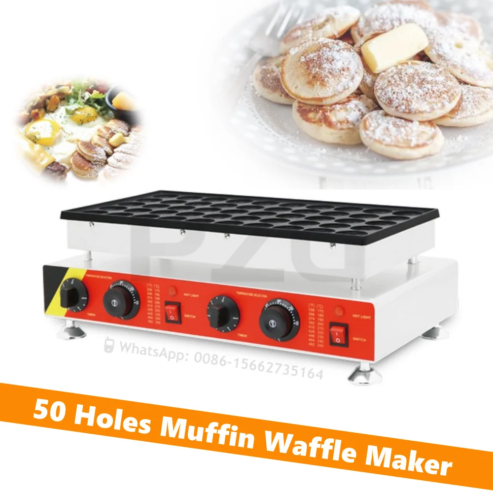 Commercial 50pcs Mini Pancake Machine Poffertjes Grill Dutch Waffle Maker Pancake Machine Baker Dorayaki Griller Ce Approved