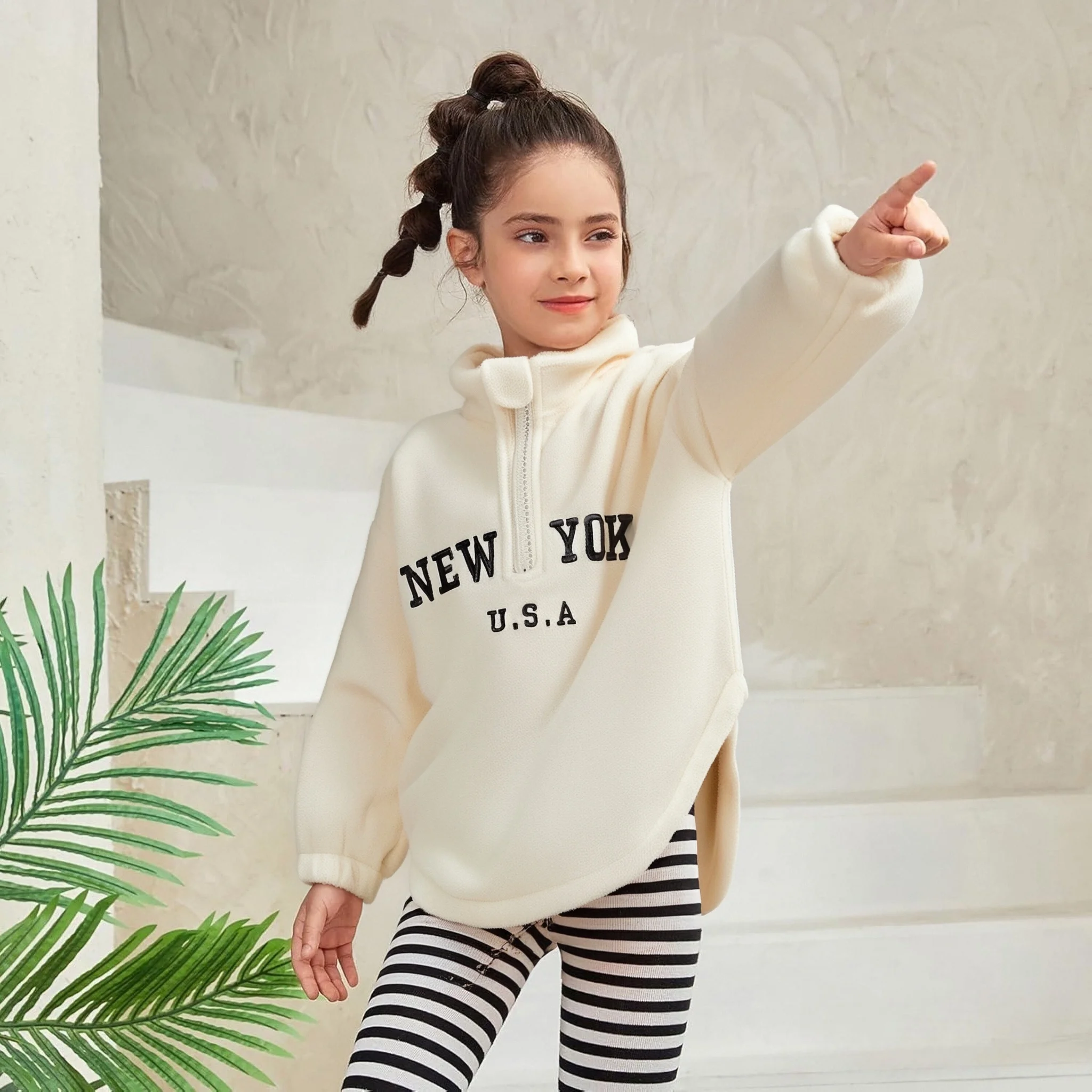 

Baby Girl Tops Spring And Autumn Solid Color Long Sleeved Zipper Baby Sweat Shirt Tops Cute And Casual Baby Girl Clothing