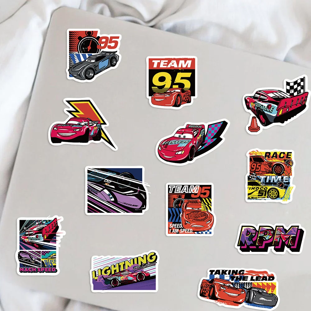 10/30/50pcs Disney Anime Cartoon Cars Stickers Lightning McQueen Decals Laptop Notebook Suitcase Decoration Sticker Kids Toys