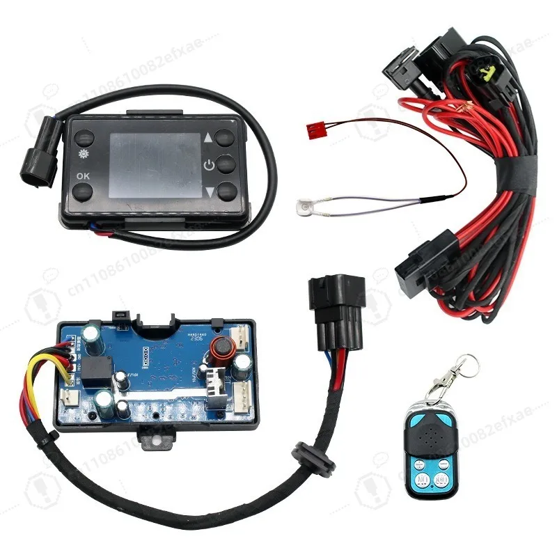 12V 24V Parking Heater Complete Set LCD Display Remote Control Main Wiring Harness Temperature Sensor