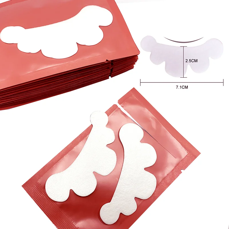 50Pairs Grafting Eyelash Under Eye Pads Eyelashes Extension Cloud Shaped Eyelash Stickers Hydrogel Patches Under Eye Pads Tools