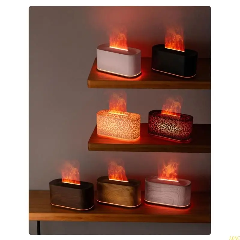 جهاز ترطيب غير مسموع حديث A0NC مع صور محاكاة للنار وعمل هادئ لمزاج غرفة المعيشة #3