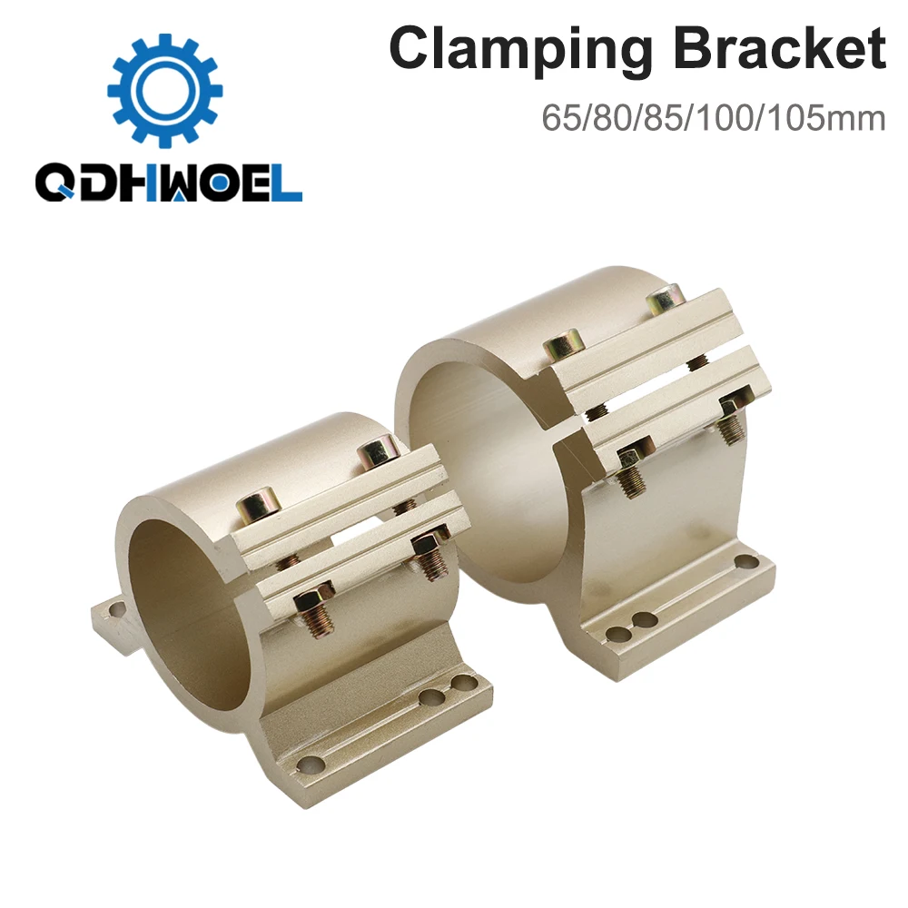 65/80/85/100/105mm CNC Spindle Motor Clamping Bracket cnc machine tool spindle motor mount bracket, Gold Type !