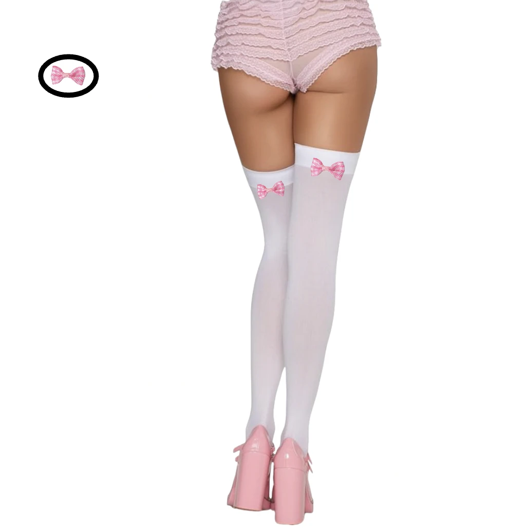 

Grid Bowknot White Stockings Sexy Comfortable Hosiery Soft Velvet Warm Socks for Women Underwear Erotic Lingerie medias de mujer
