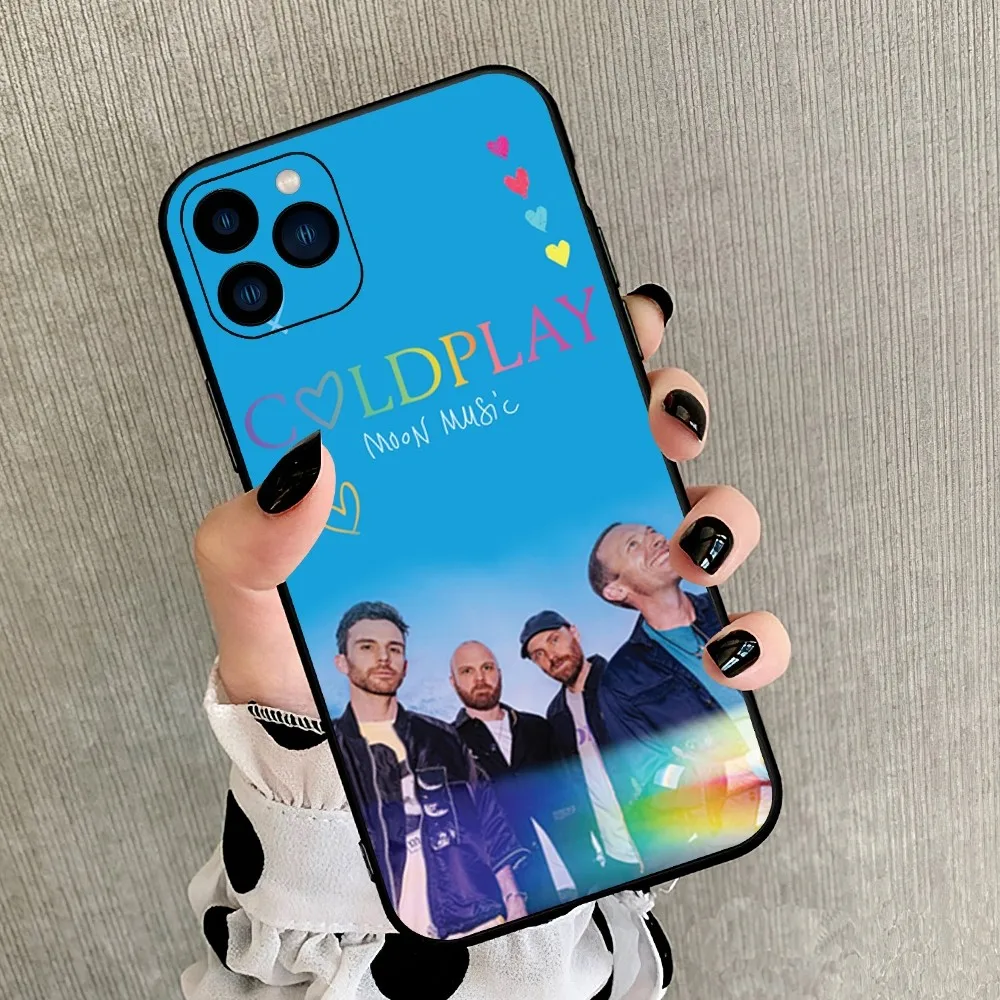 Band C-Coldplay Moon Music Phone Case For iPhone 8 11 12 13 14 15 Mini X XR XS PRO MAX Plus Cover