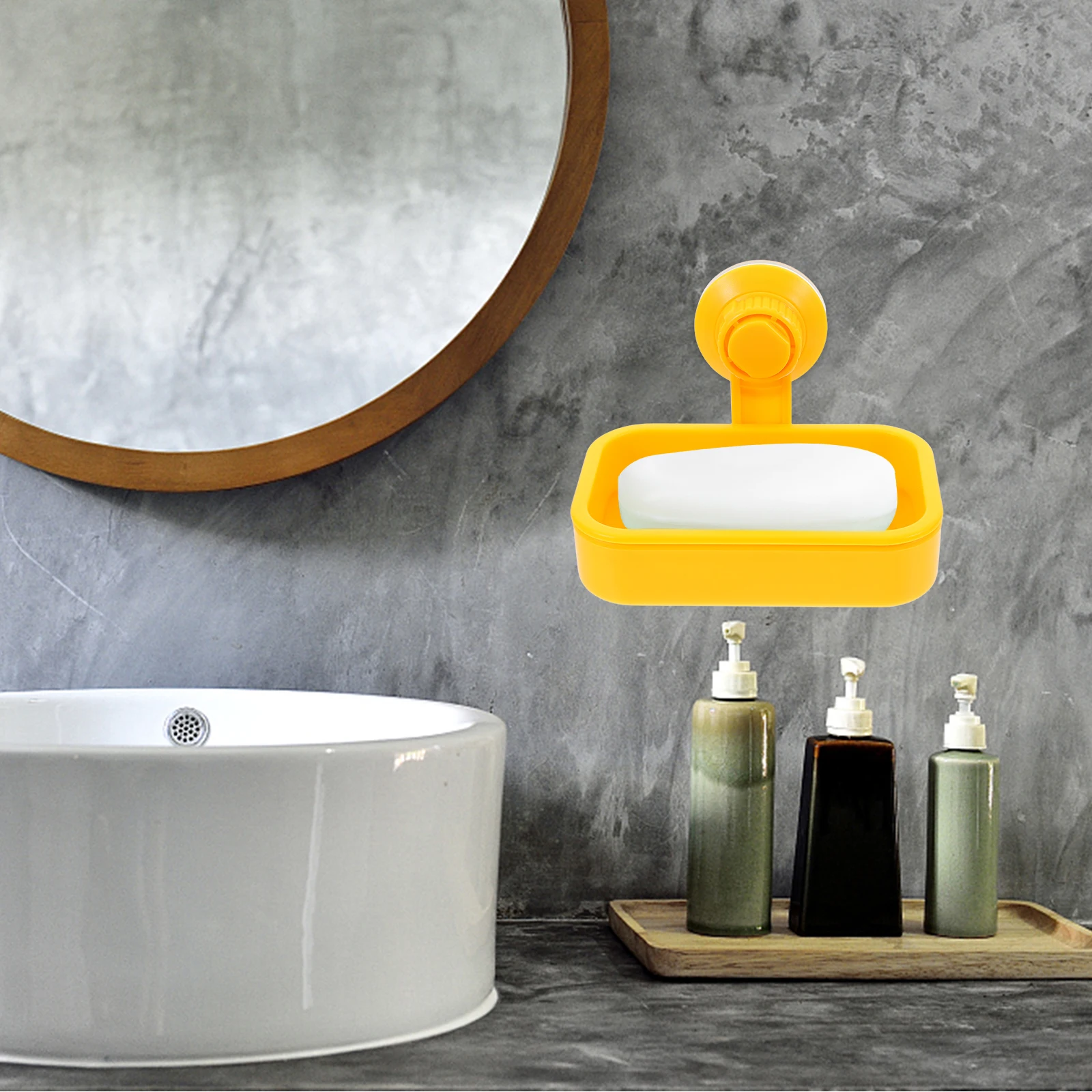 

Suction Cup Soap Dish Kitchen Tray Bathroom Dishes Decorative Bar Container Sink Sponge Holder
