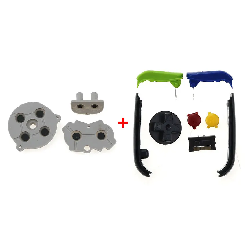 JCD Cho Gameboy Advance GBA Nhựa Thay Thế D Miếng Lót Một B Điện Tắt Bộ Đầy Đủ Nút & Dẫn Điện Cao Su bàn Phím Số