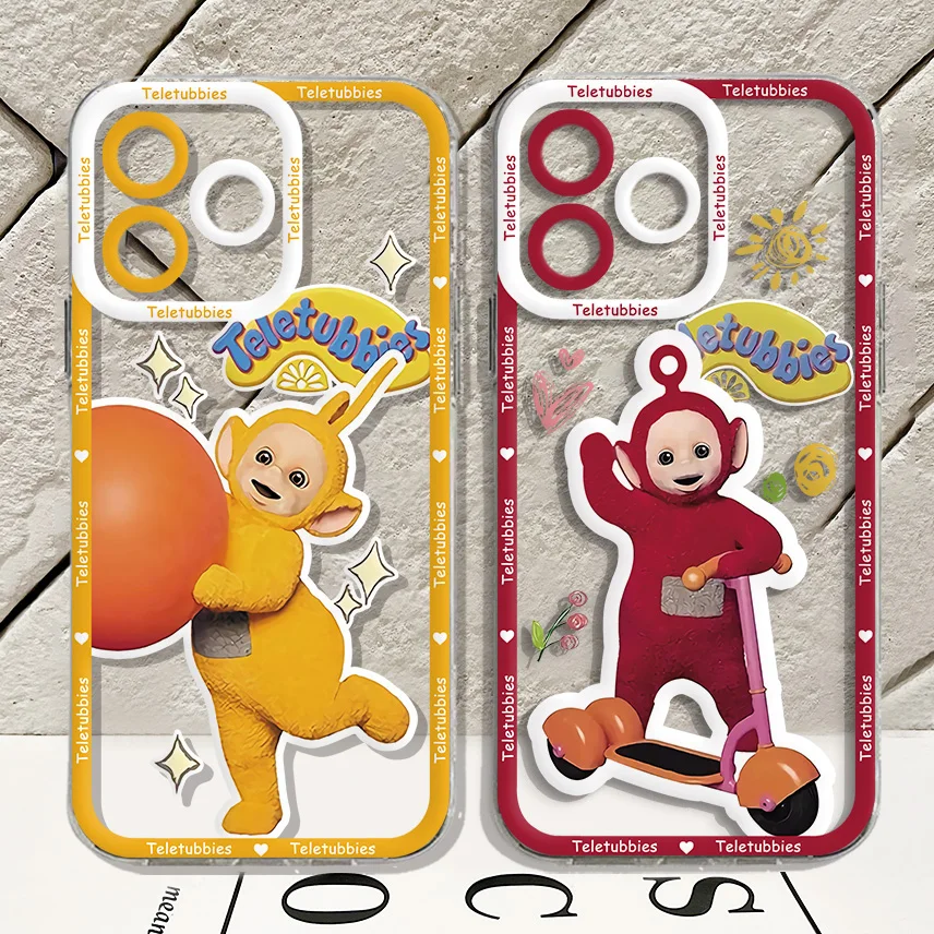 Cute Children T-Teletubbieses Phone Case For iPhone 15 14 13 12 11 Mini Pro Max X XR XSMax 6S 6 7 8 Plus SE20 Transparent Cover