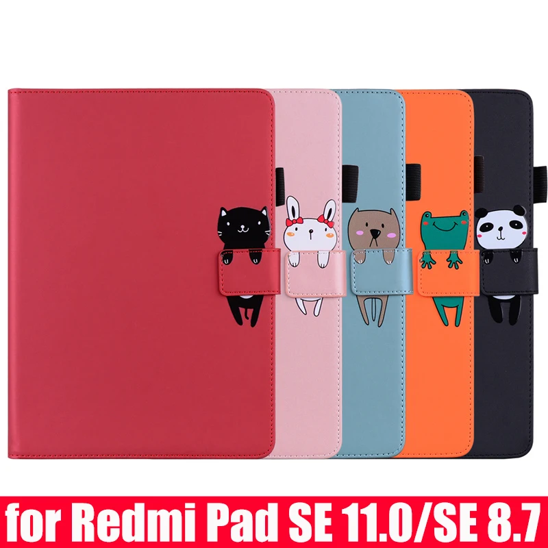 for Xiaomi Pad se 11.0inch Reami Pad se 8.7inch Leather Book Style Fold Stand with Botton E-Book Tablet PC Cover Case