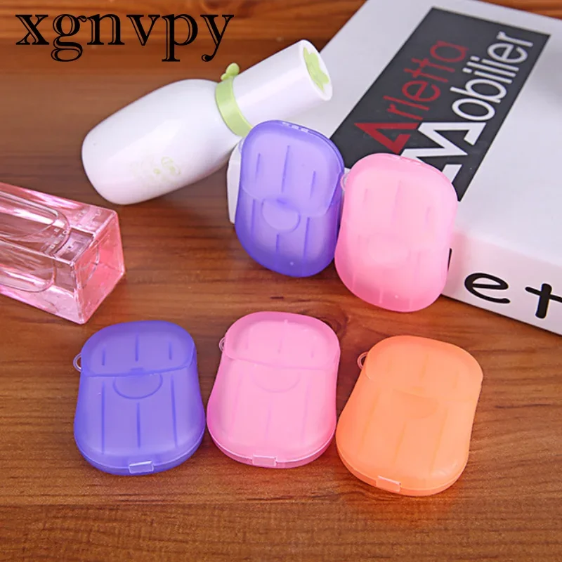 Xgnvpy Travel Disposable Soap Box Tablets Portable Petal Hand Washing Tablets Small Soap Tablets Mini Soap Paper