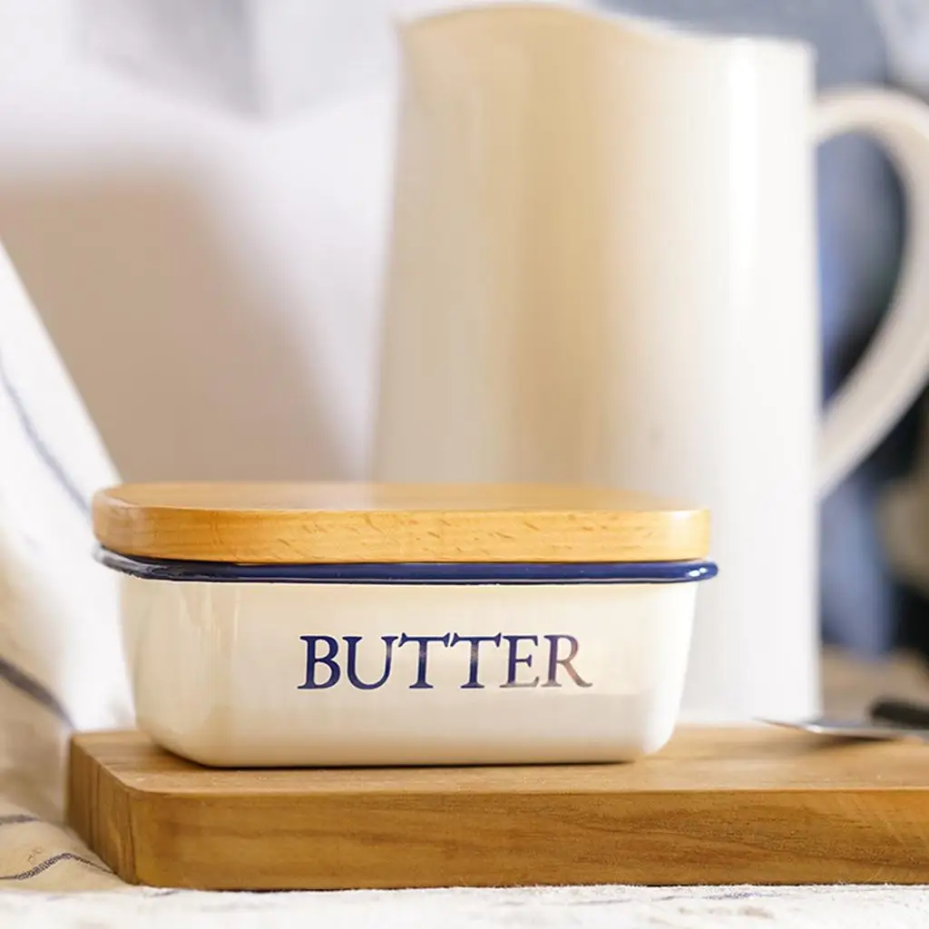 Farmhouse Butter Dish with Lid Container Multifunctional Preservation Airtight