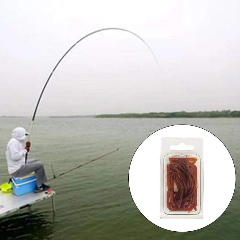 Fishing Lures Baits Soft Baits Artificial Earthworm Baits Freshwater Saltwater Bass Soft Lures Fishing Accessories