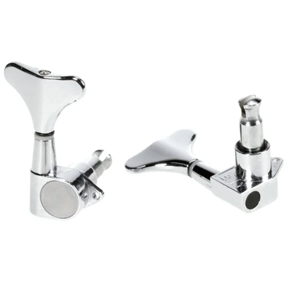 

4pcs Bass Tuning Pegs Silver Durable Zinc Alloy 2 Left 2 Right Bass Tuners Guitar Heads Replacement Machine Head Knobs