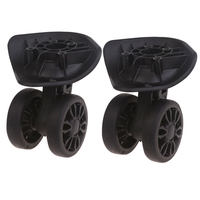 A89 2Pcs Trolley Casters Replacement Heavy Duty for Luggage Box Suitcase 360 Degree Swivel Double Row Silent- Wheel H9ED