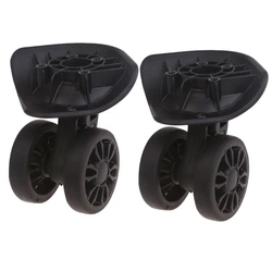 A89 2Pcs Trolley Casters Replacement Heavy Duty for Luggage Box Suitcase 360 Degree Double Row Silent- Wheel H9ED