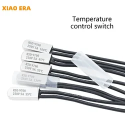 KSD9700 5A 250V Metal Normally Open/Closed Temperature Control Temperature Switch 15 Degrees/40/65/100/130Degree 1Pcs