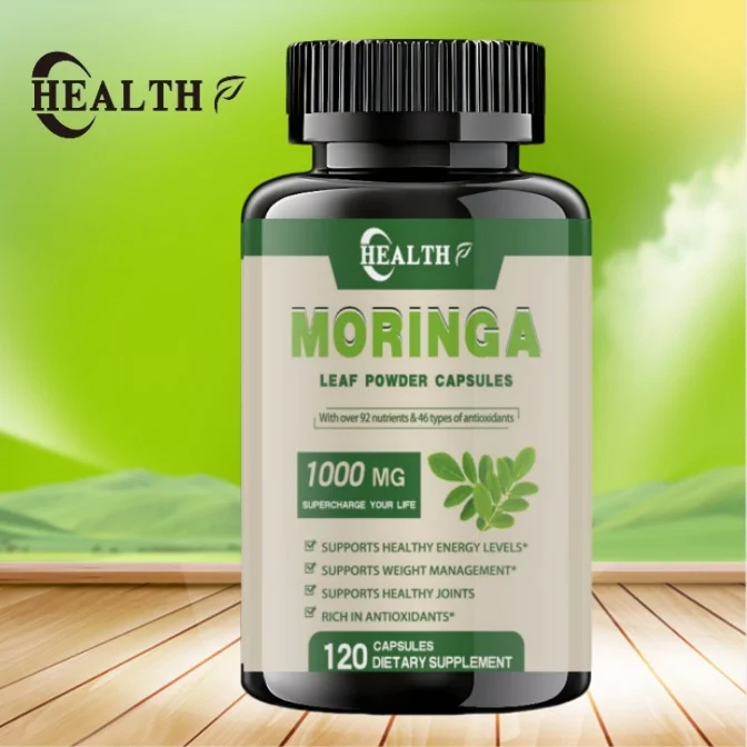 Pure Organic Moringa Leaf Powder Capsules with Essential Amino Acids Natural Food