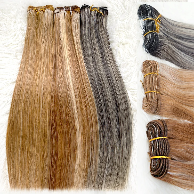 Natural Hetero Weaving Bundles, tramas de cabelo humano, Sew-em extensões, máquina Remy, Vietnã