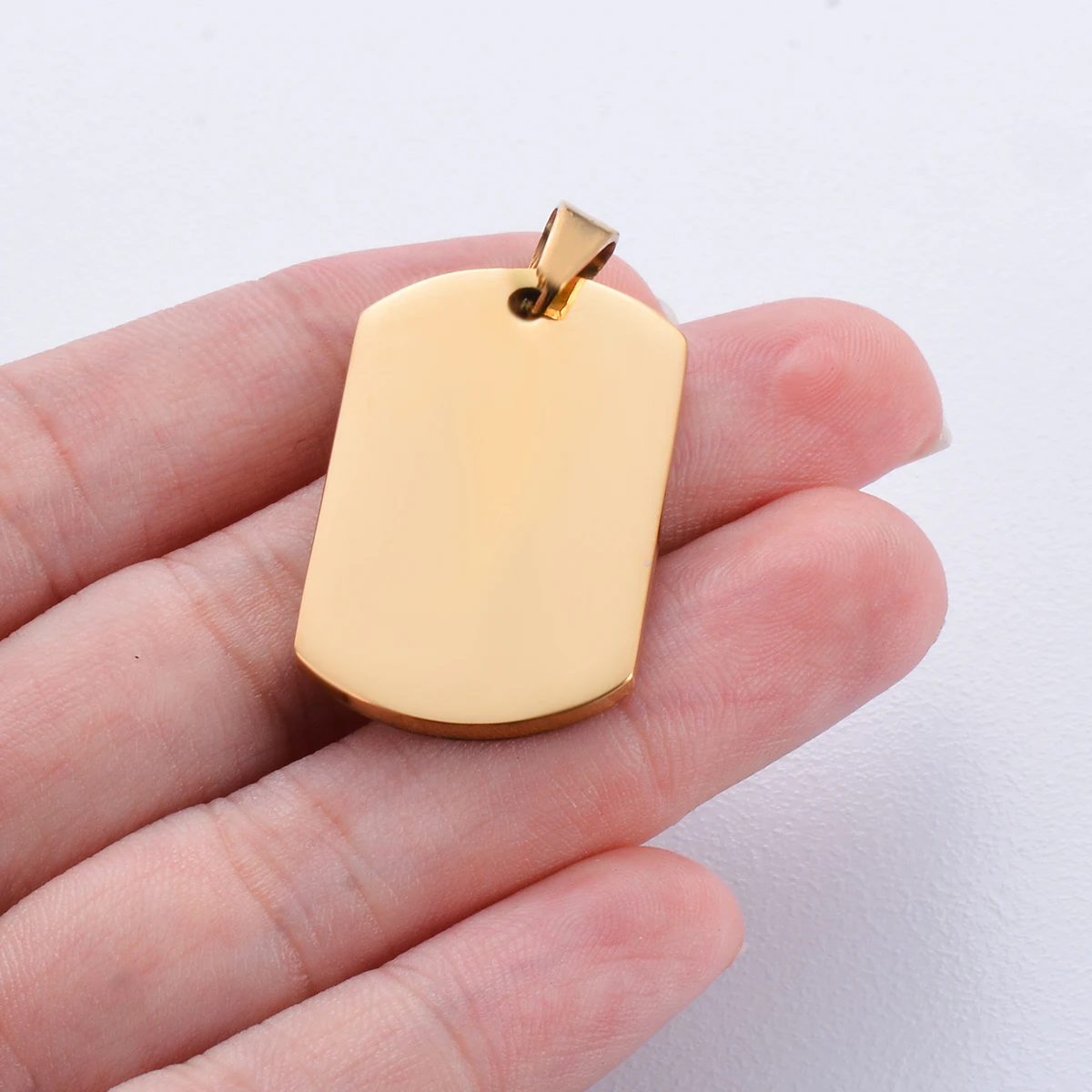 18x30mm mały identyfikator wojskowy hurtownia 4 kolory nazwa ze stali nierdzewnej puste przywieszki dla psów wisiorek prostokątny naszyjnik biżuteria — zdjęcie 5