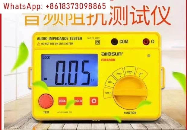 Digital Insulation Resistance Meters Earth Audio Impedance Tester Handheld Megohmmeter Speaker Voice Resistor Ohmmeter LCD Backl