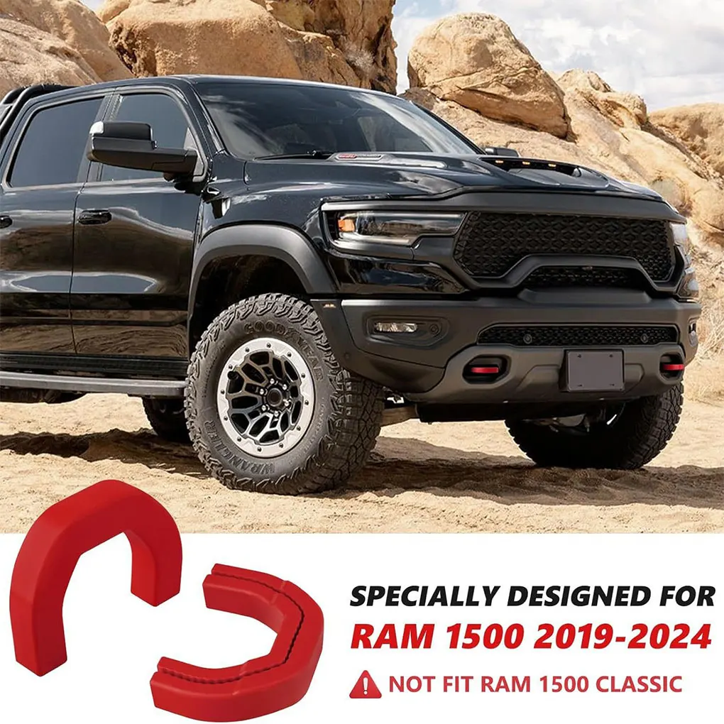 

2pieces Front Tow Hooks Covers Hooks Covers Tow Hooks Covers Car Tow Hooks Hitch Cover for RAM 1500 Accessories 2019-2024