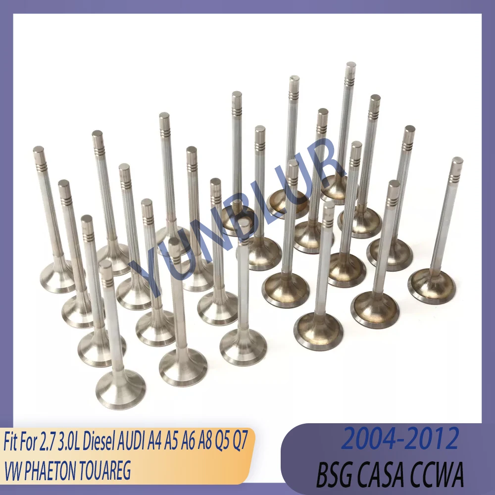 

Engine Parts 12x Intake & 12x Exhaust Kit Fit 2.7 3.0 L T Diesel 04-12 BSG CASA For AUDI A4 A5 A6 A8 Q5 Q7 VW PHAETON TOUAREG