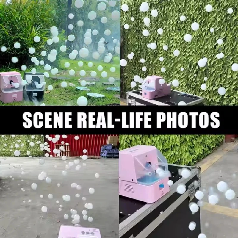 Mini mist smoke bubble machine for wedding party, family party, remote control, 450W, 3 in 1,