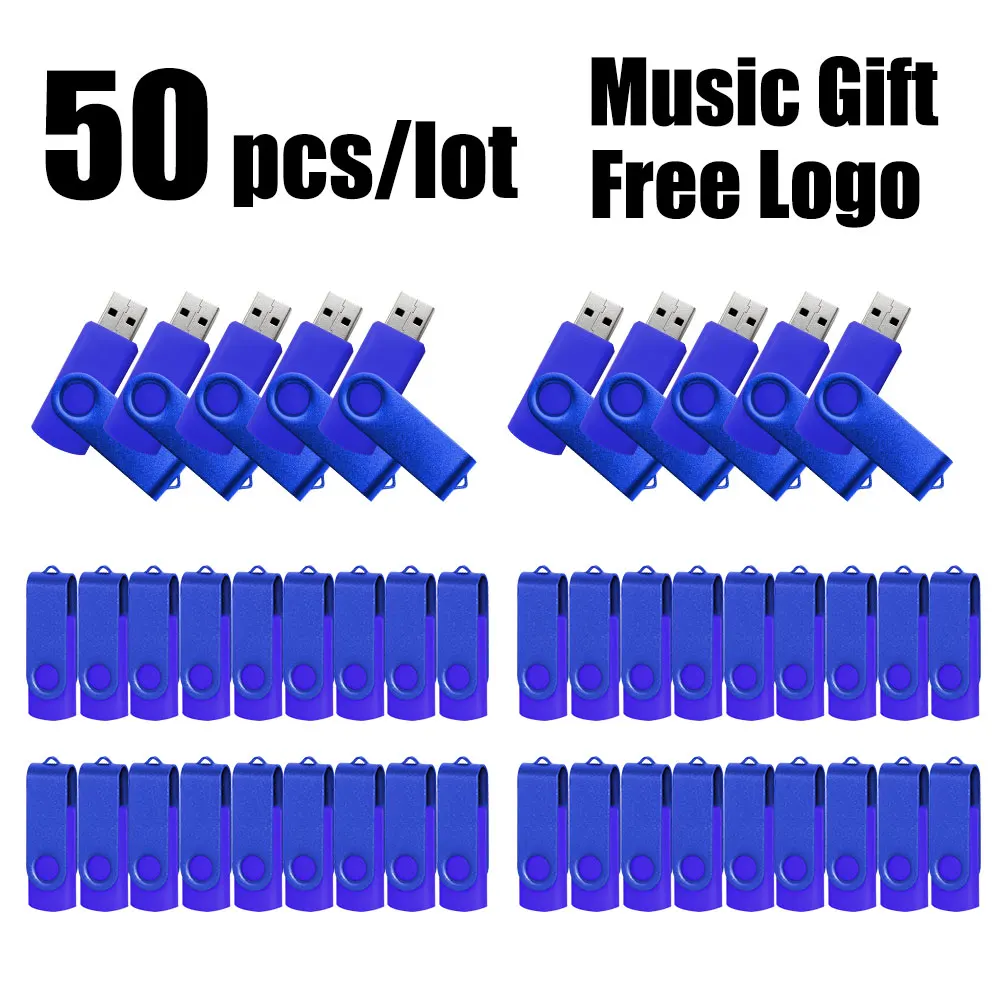 

50 шт./лот, USB-флешки с возможностью нанесения логотипа, высокоскоростные, 16 ГБ, 32 ГБ, металлические, 128 ГБ, 64 ГБ, оптом