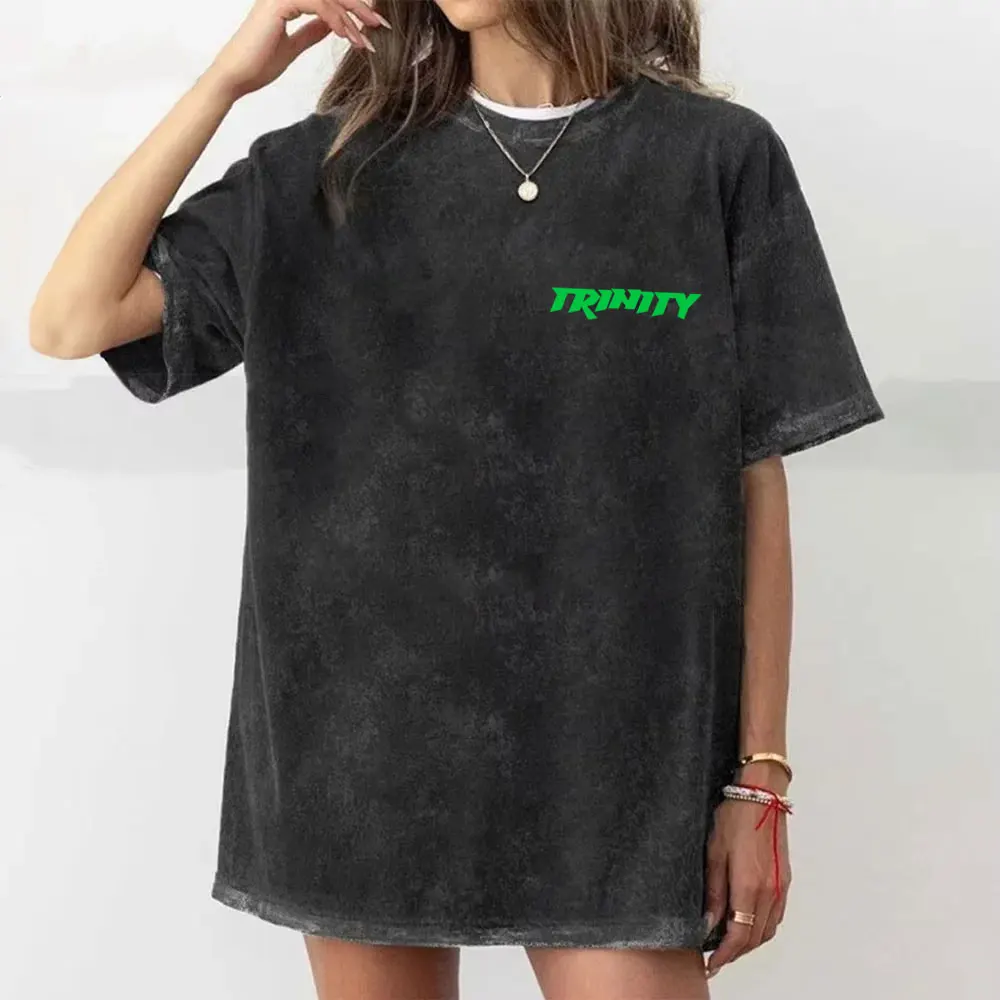 

Washed Vintage Rapper Laylow Trinity Album Graphic T Shirts Men Women Hip Hop Fashion Pop Music T-shirt Men's Oversized T-shirts