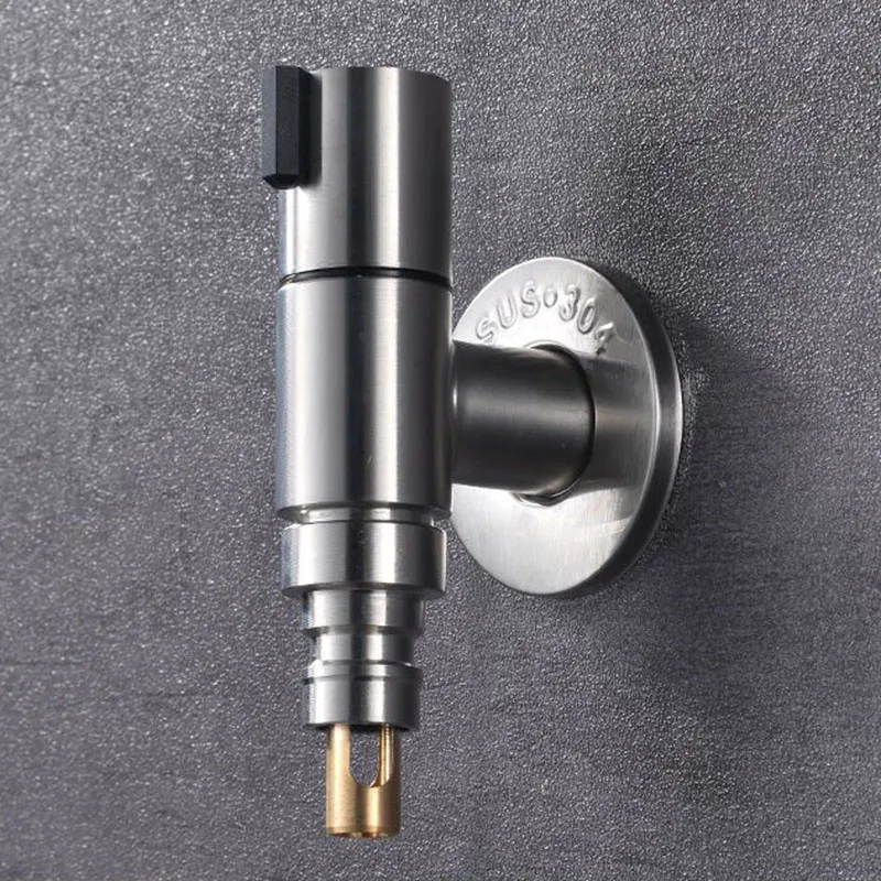 Stainless Steel G1/2 Garden Bibcock Wall Mounted Decorative Outdoor Water Faucet Single Hole Home Use Tap