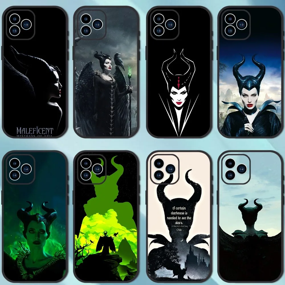 MINISO Disney M-Maleficent 2 Phone Case For iPhone 13 12 11 14 15 Pro XS Max XR X 8 7 6S 6 Plus Soft Back case