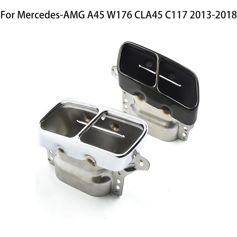 

For 2013 2014 2015 2016 2017 2018 Mercedes Benz AMG A45 W176 CLA45 C117 Car Double Outlet Exhaust Tailpipe Muffler Tube