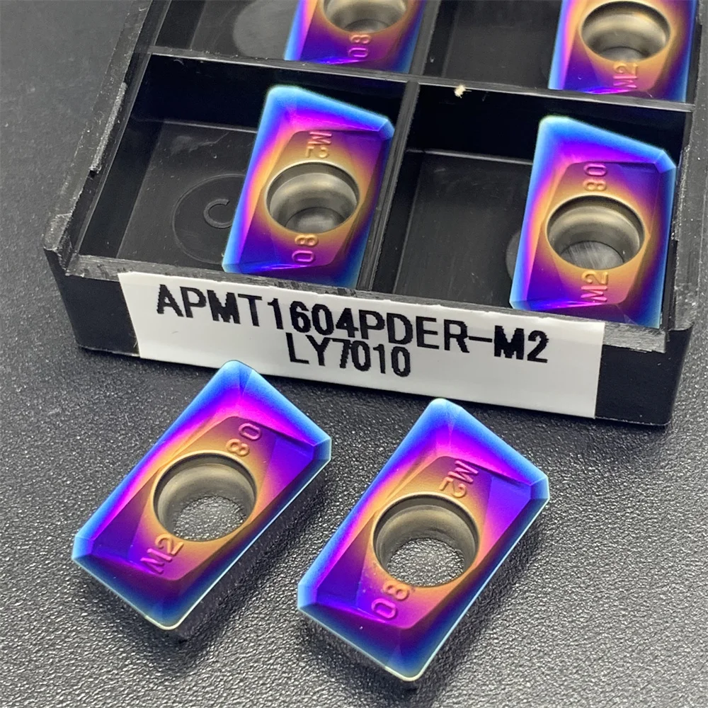 High Quality Carbide APMT1604PDER-H2/M2 Turning Tool Blue Flame Series CNC Milling Blades APMT1604 M2 LY7010 APMT1604 H2 LY7010
