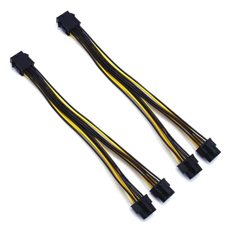 12-Pack PCI-E 8Pin to 2X 8 Pin (6+2) Power Splitter Cable for PCIE PCI Express Image Card Y - Splitter Extension Cable