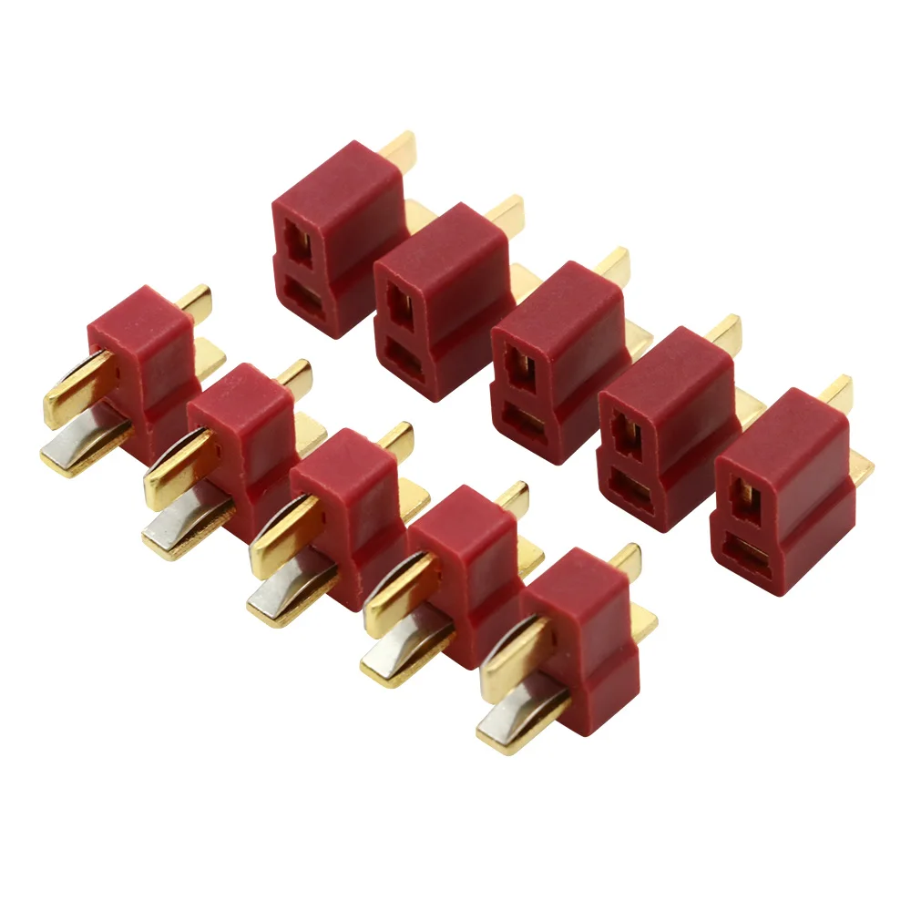 100 stks/partij T-Plug Deans Connectors Set voor RC LiPo Batterij Helikopter Mannelijke en Vrouwelijke Terminals, Assortiment Kit