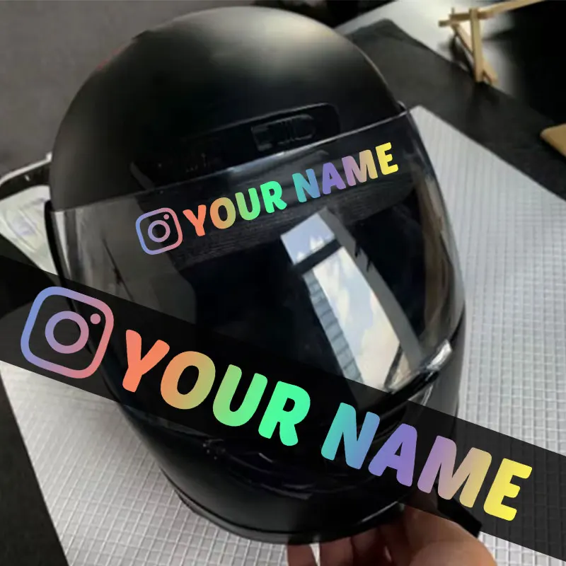 1 قطعة مخصص اسمك وسائل التواصل الاجتماعي شعار دراجة نارية ملصق ذاتية اللصق مقاوم للماء نافذة السيارة سكوتر الجسم مركبة ملصق حائط من الفينيل