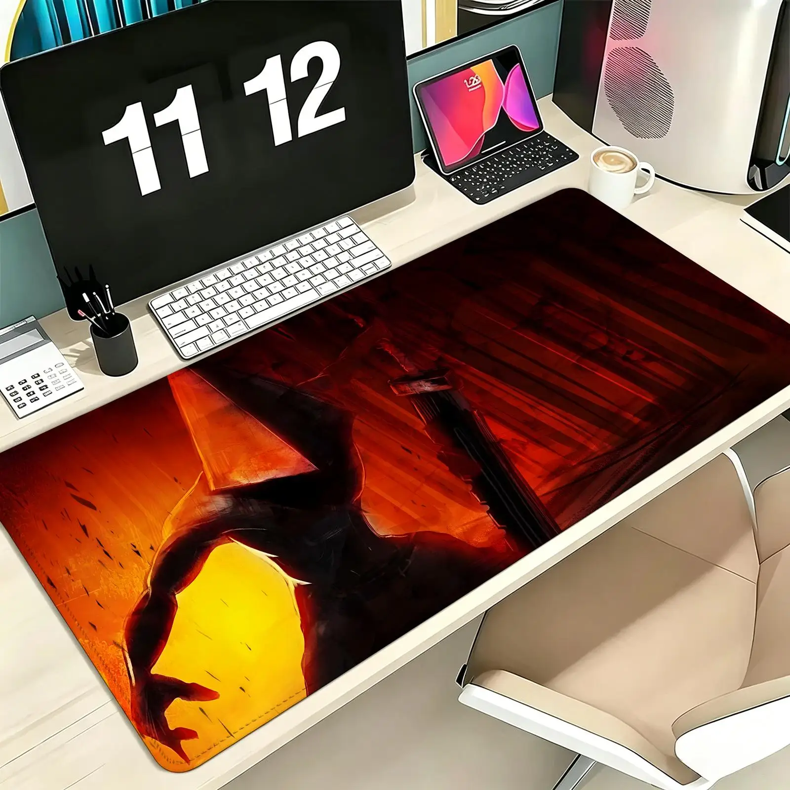 

Mouse Pad Pro E-Sports XXL Gaming Mousepad Extra Large Non-Slip Stitched Edge Keyboard Laptop Desk Mat For PC Gamer SILENT HILL