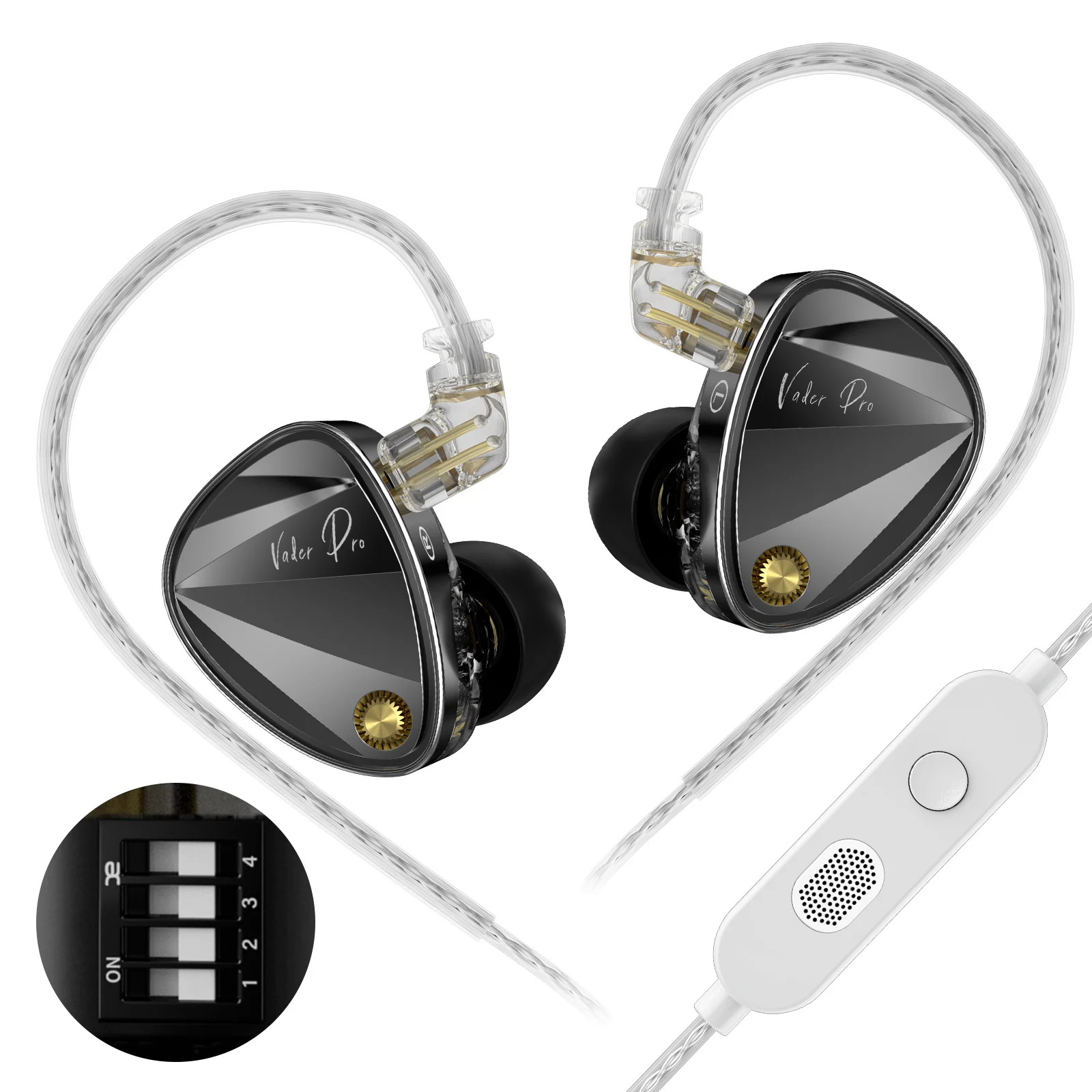 Kz Vader pro in-ear monitor hifi hoofdtelefoon echt gebalanceerde high-end 6-driver dynamische iem hoofdtelefoon aanpassing schakelaar hoofdtelefoon