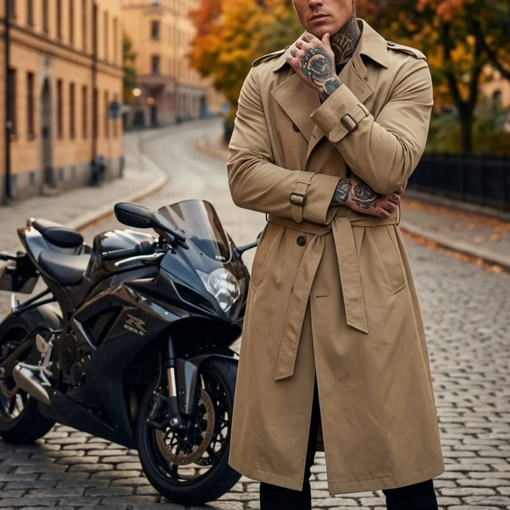 Streetwear Fashion Trench Men's Thin Coat Designer Overlong British Coats Man's Clothing With Epaulets Men's Jackets For Spring