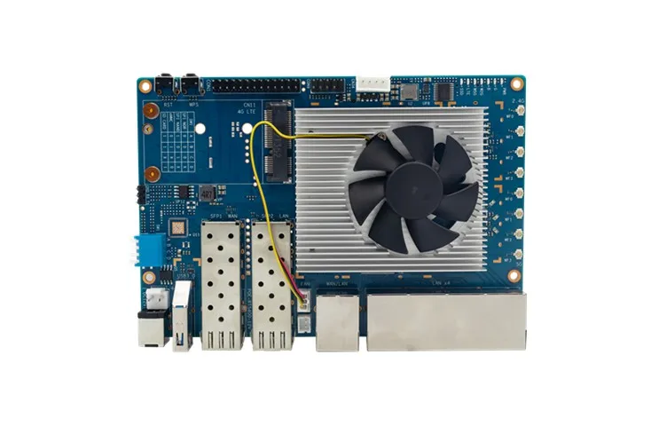 Плата Banana Pi BPI R3 BPI-R3 с MediaTek MT7986 (Filogic 830), поддержка Wi-Fi 6/6E, 2,5GbE SFP