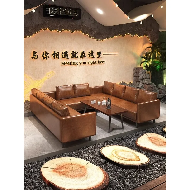 شريط الرياح طاولات وكراسي من الخشب الصلب مقعد بطاقة على الطراز الصناعي #2