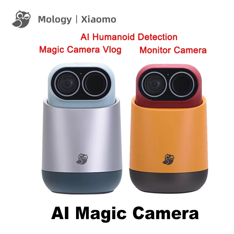 

Xiaomo Magic Camera Vlog Camera 2.5K Intelligent Camera Household Wireless 360° PTZ Monitoring AI Wifi Infrared Night Vision